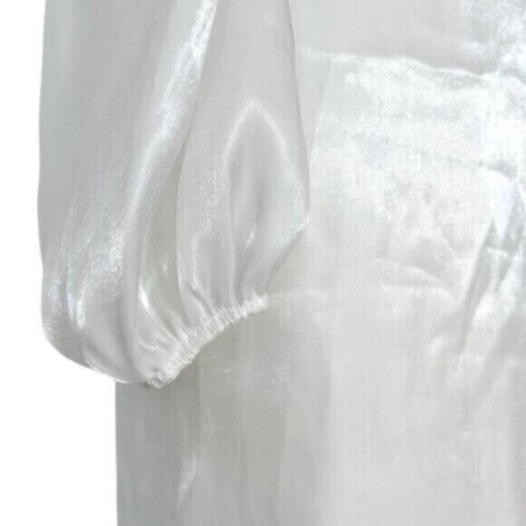 NWT Alamour The Label Suzette Off Shoulder Applique Floral Bride Dress Size M - Picture 9 of 14